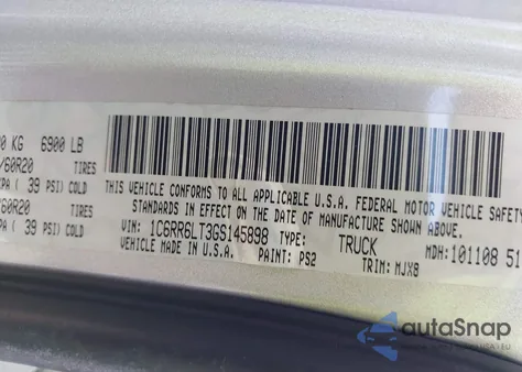 2016 Ram 1500 Big Horn from USA, damaged, VIN 1C6RR6LT3GS145898